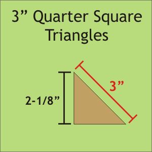 3" Quarter Square Triangles