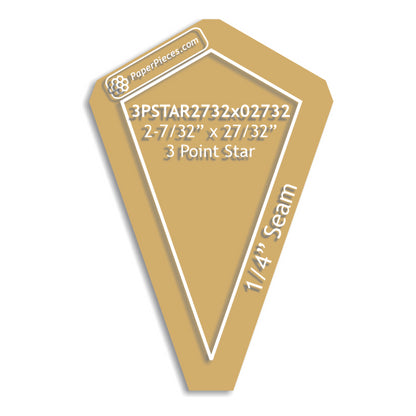 2-7/32" x 27/32" 3 Point Star