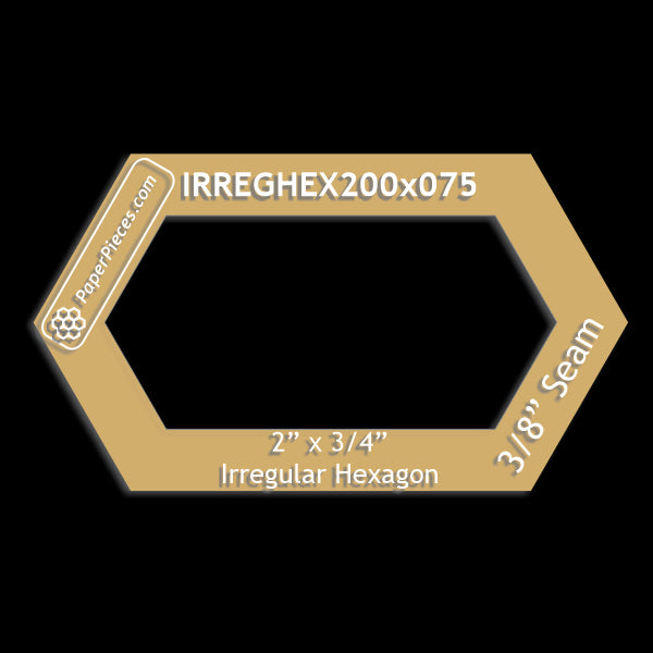 2" x 3/4" Irregular Hexagon