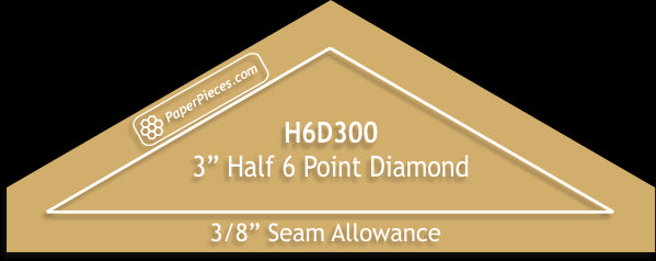 3" Half 6 Point Diamonds