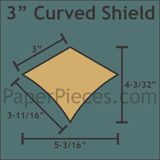 3" Curved Shield