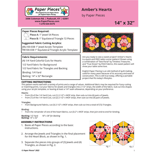 Amber's Hearts (FREE PDF Download) by Paper Pieces®