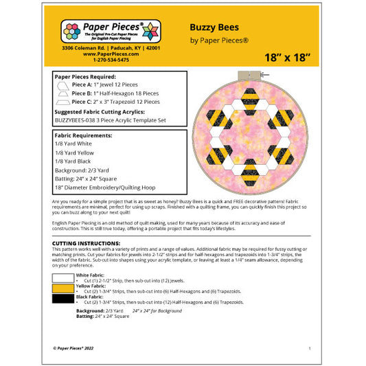 Buzzy Bees Pattern Free Download