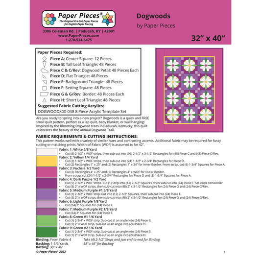 Dogwoods (FREE PDF Download) by Paper Pieces®