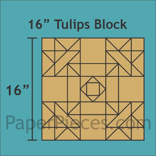 16" Tulips Block