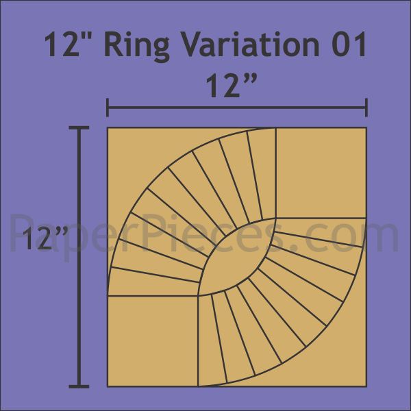 12" Double Wedding Ring Variation 01