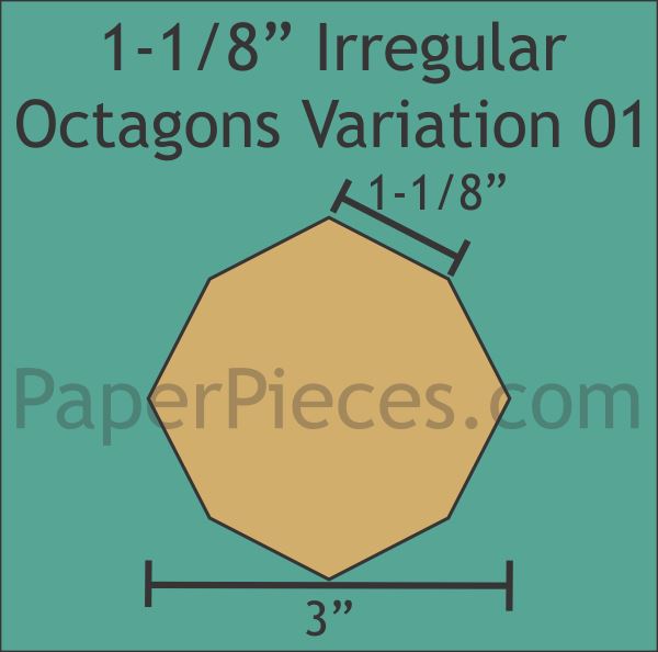 1-1/8" Irregular Octagons Variation 01