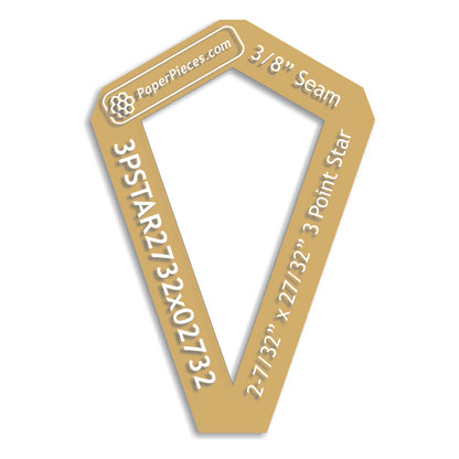 2-7/32" x 27/32" 3 Point Star