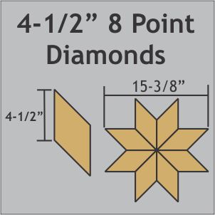 4-1/2" 8 Point Diamonds