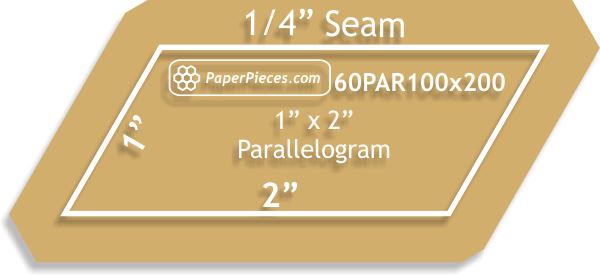 1" x 2" 60 Degree Parallelograms