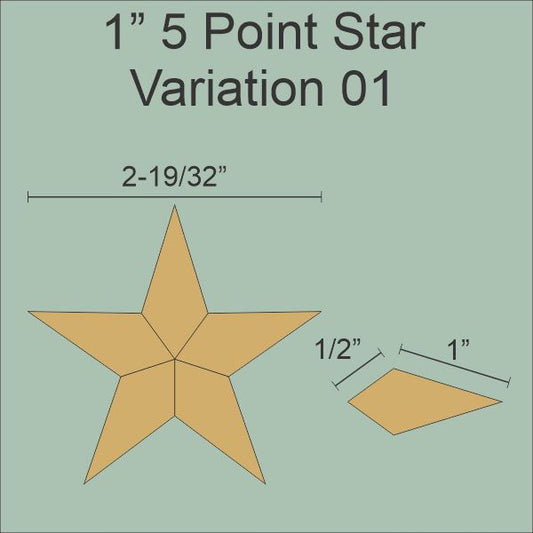 1" 5 Point Star Variation 01