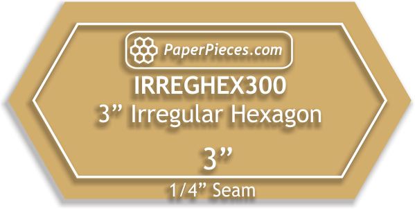3" Irregular Hexagons