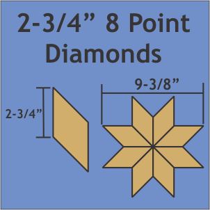 2-3/4" 8 Point Diamonds