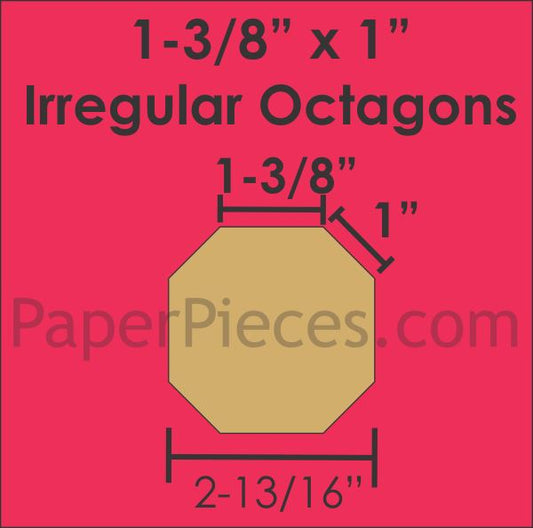 1-3/8" x 1" Irregular Octagons