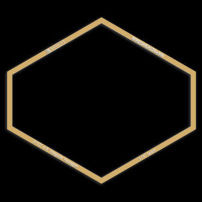 2-1/2" x 5" Irregular Hexagon