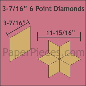 3-7/16" 6 Point Diamonds