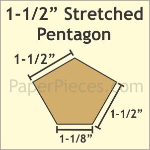 1-1/2" Stretched Pentagons