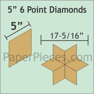 5" 6 Point Diamonds
