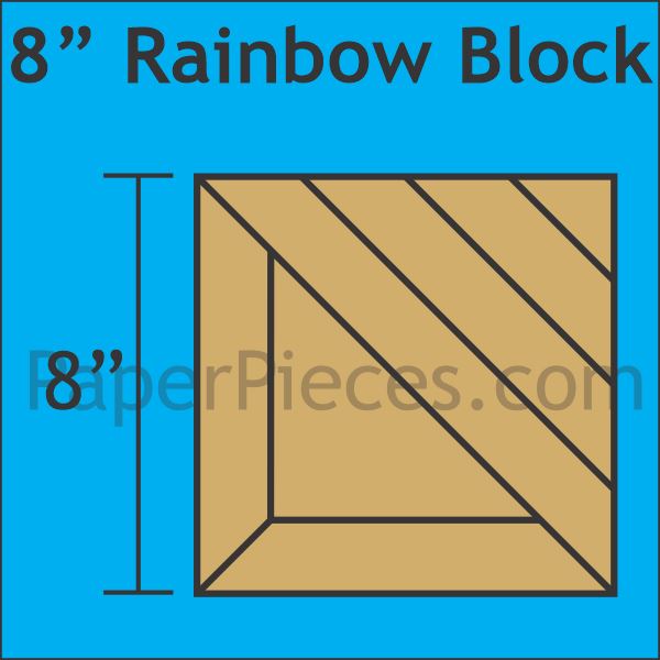 8" Rainbow Block