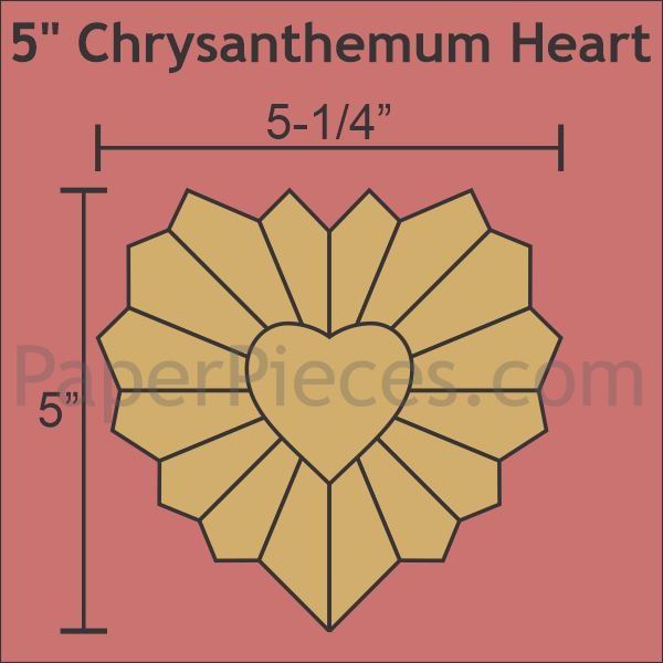 5" Chrysanthemum Heart