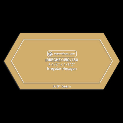 4-1/2" x 1-1/2" Irregular Hexagon