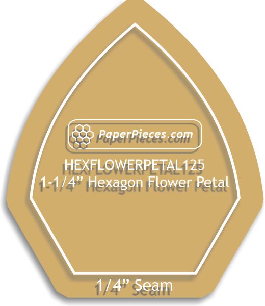 1-1/4" Hexagon Flower Petal