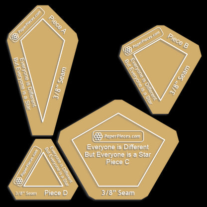 Everyone is Different but Everyone is a Star found in Millefiori Quilts 4 by Willyne Hammerstein