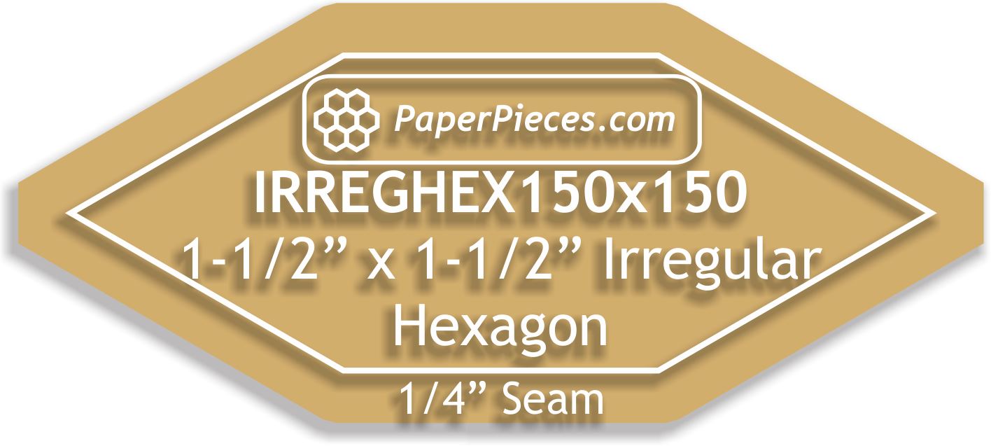 1-1/2" x 1-1/2" Irregular Hexagons