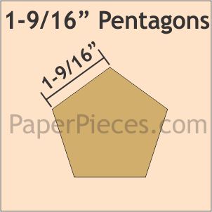 1-9/16" Pentagons
