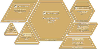 Poinsettia Tree Skirt by Paper Pieces®