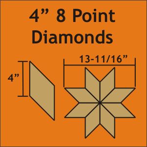 4" 8 Point Diamonds
