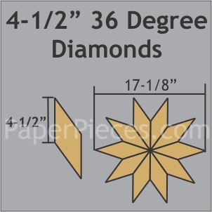 4-1/2" 36 Degree Diamonds