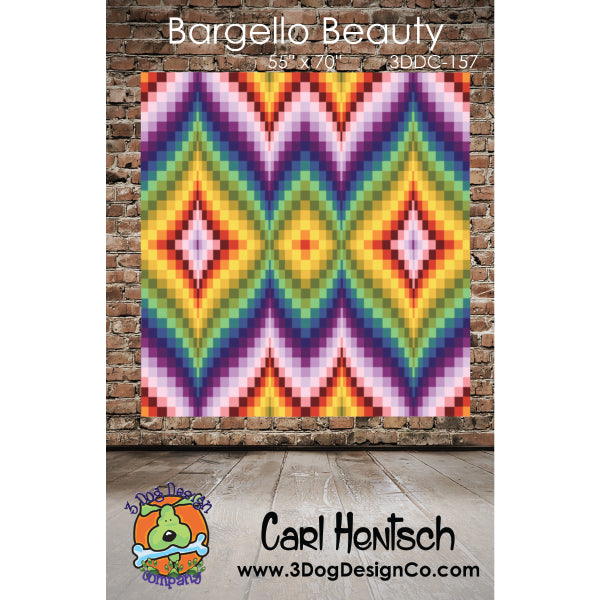 Ocean Waves Bargello Quilt Pattern Carl Hentsch for 3 Dog Design 3DD-140,  Bargello Quilt Pattern Strip Pieced Quilt Pattern 