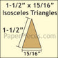 2-27/32" x 2-7/16" Isosceles Triangle