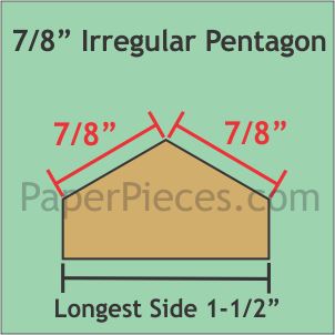 7/8" Irregular Pentagons