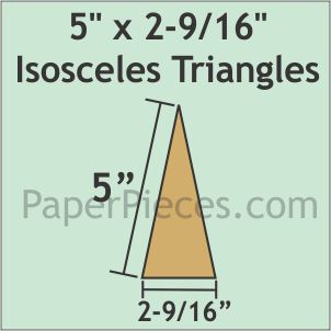 5" x 2-9/16" Isosceles Triangles