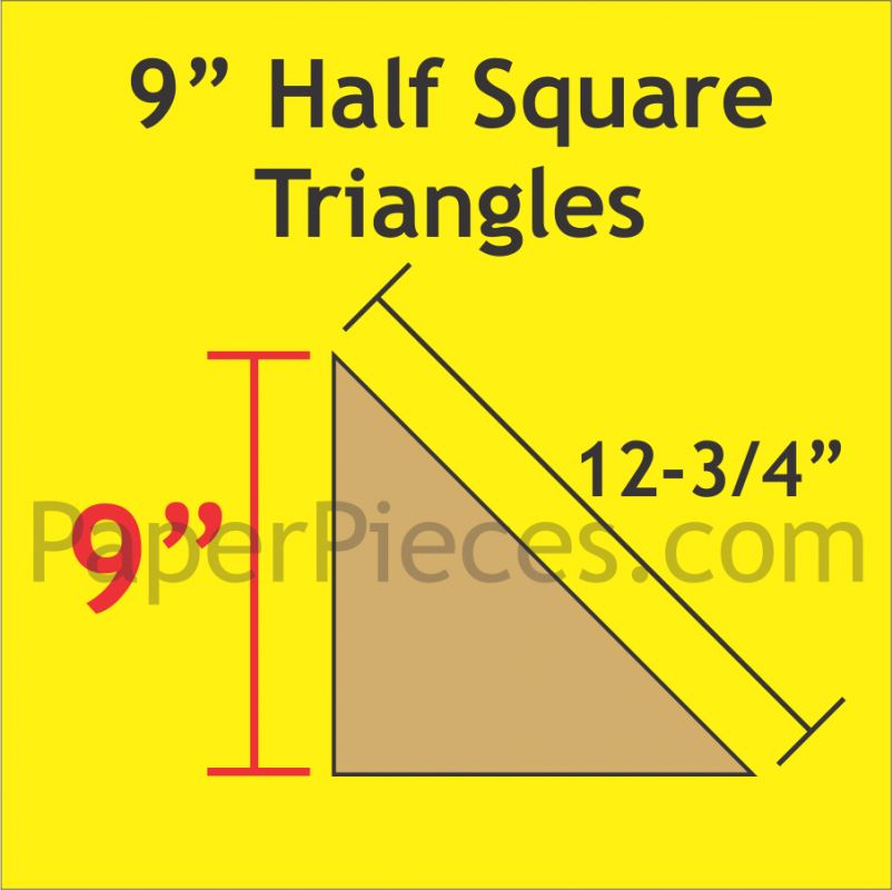 9" Half Square Triangles