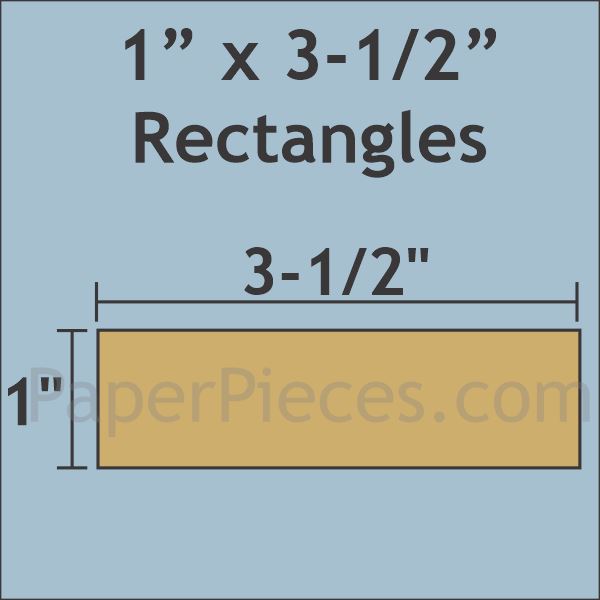 1" x 3-1/2" Rectangle