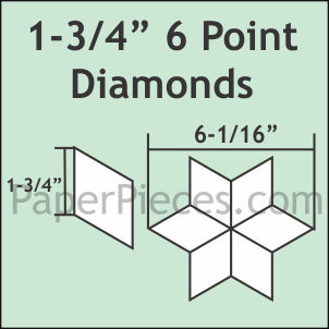1-3/4" 6 Point Diamonds