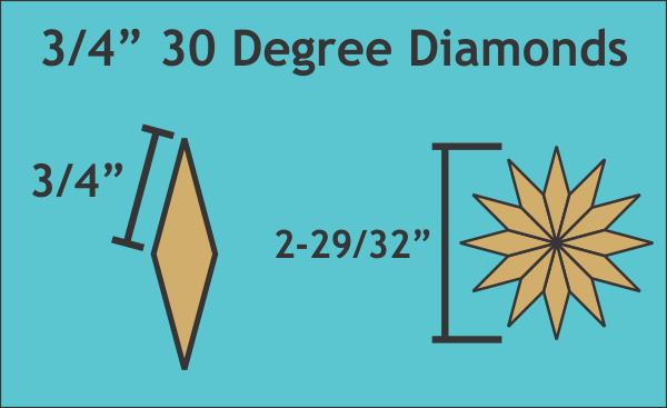 3/4" 30 Degree Diamonds