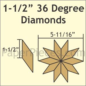 1-1/2" 36 Degree Diamonds