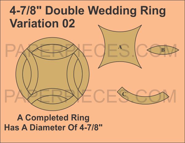 4-7/8" Double Wedding Rings