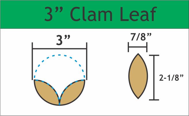 3" Clam Leaf