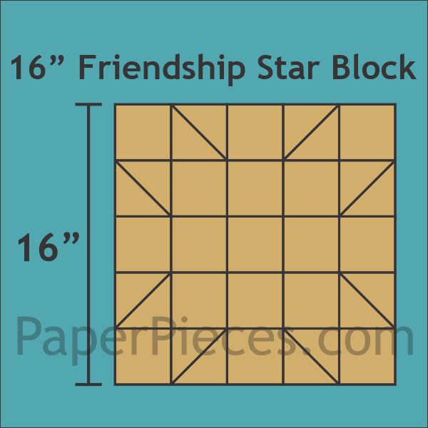 16" Friendship Star Block
