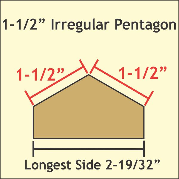 1-1/2" Irregular Pentagons
