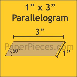 1" x 3" 60 Degree Parallelograms