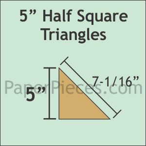5" Half Square Triangles