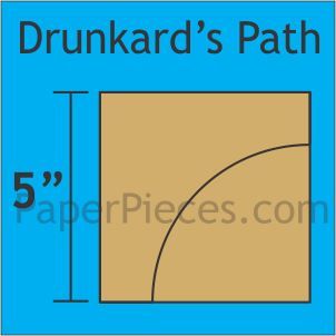 5 Drunkard S Path Block Paper Pieces
