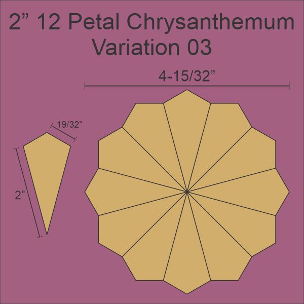 2" 12 Petal Chrysanthemum Variation 03