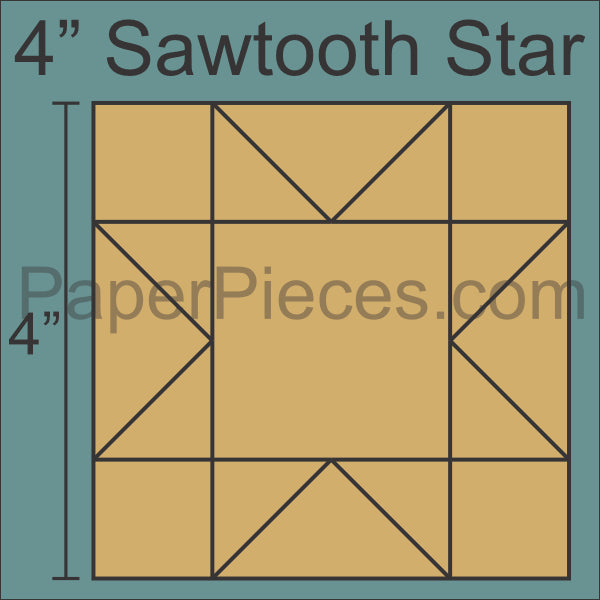 4" Sawtooth Star Block